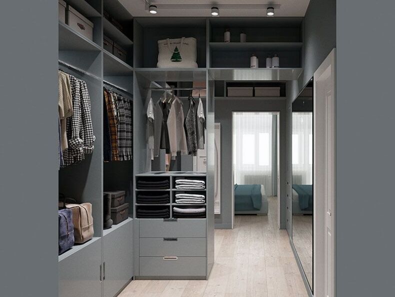 Гардеробная комната: фото дизайна, планировка и обустройство системами хранения