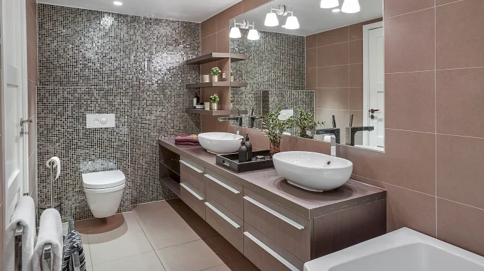 Крупная плитка и креативная укладка