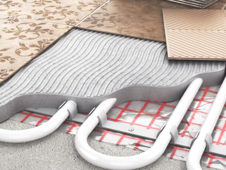 Водяной теплый пол под плитку: подробная инструкция по монтажу своими руками